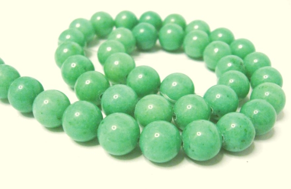 10 mm Jade Mashan Mintgrün (4) Edelstein Strang